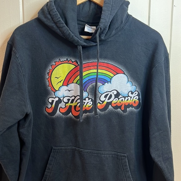 “I Hate People” Black Sweatshirt - Picture 7 of 9
